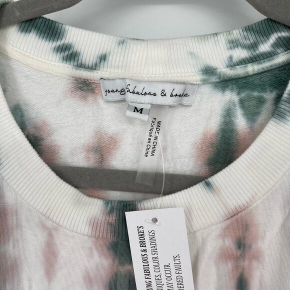 Young Fabulous & Broke Tie Dye Sweatershirt Medium NWT - Picture 3 of 7